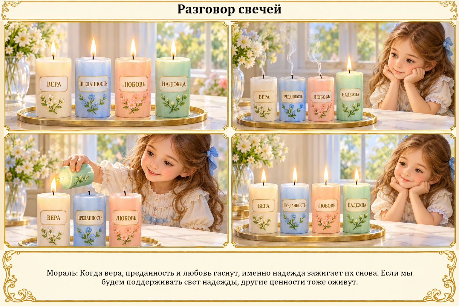 Иллюстрация: Разговор свечей