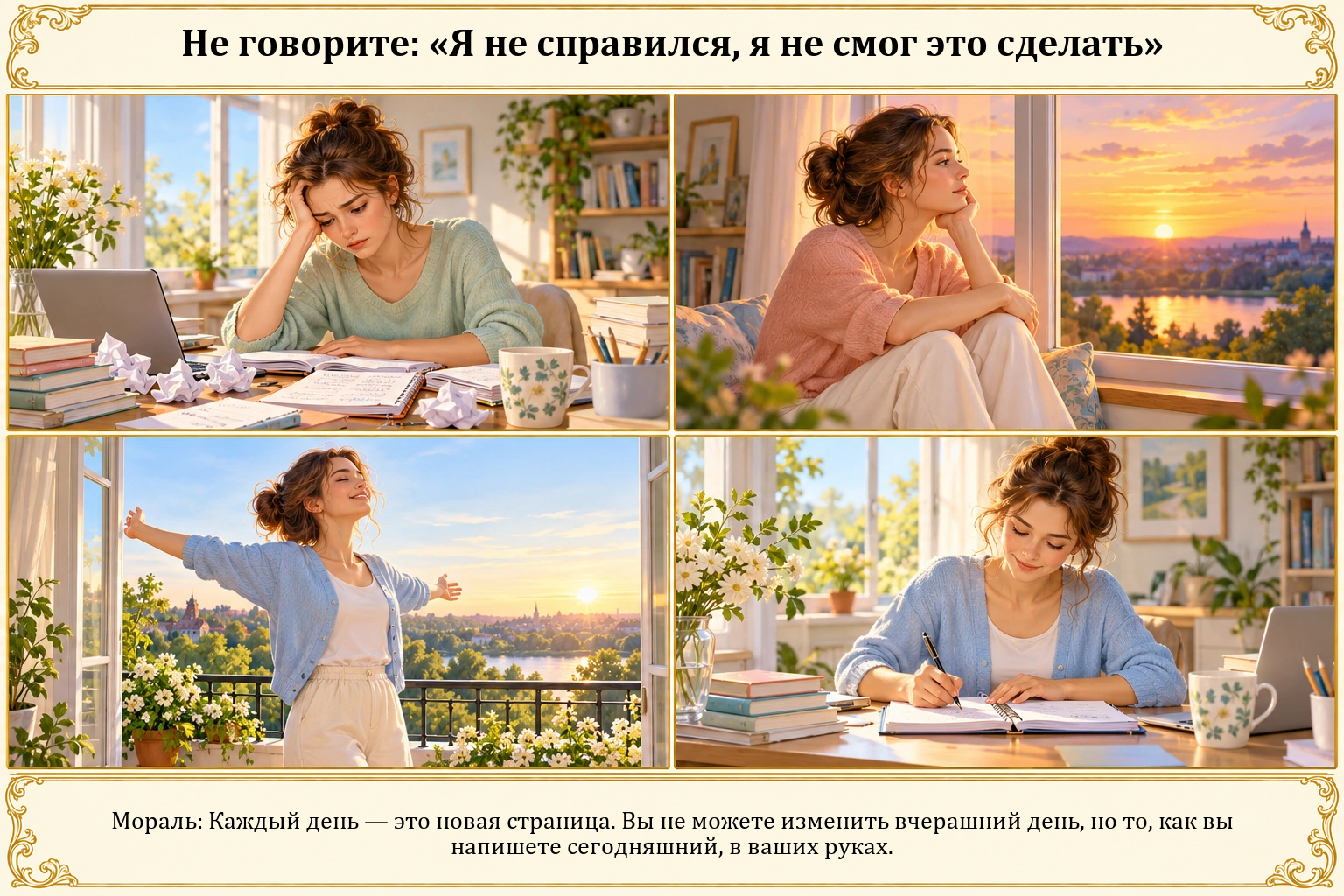 Иллюстрация: Не говорите: «Я не справился, я не смог это сделать».