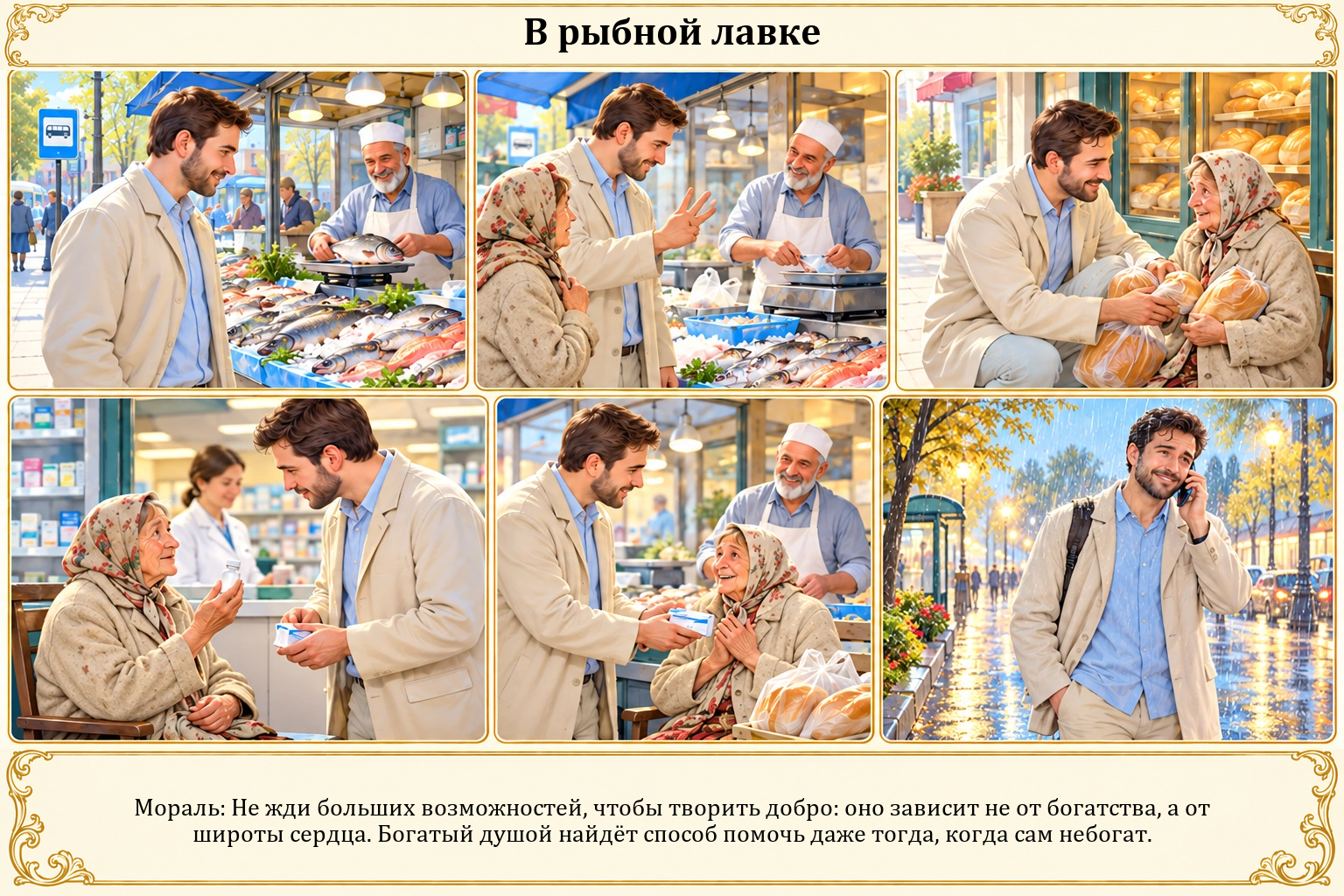 Иллюстрация: В рыбной лавке