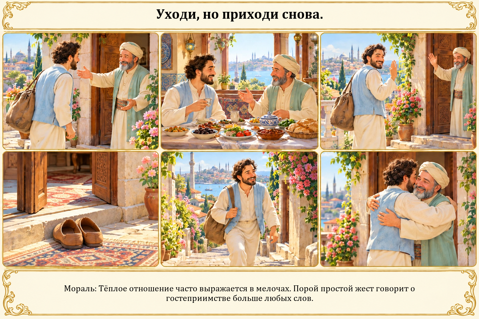 Иллюстрация: Уходи, но приходи снова.