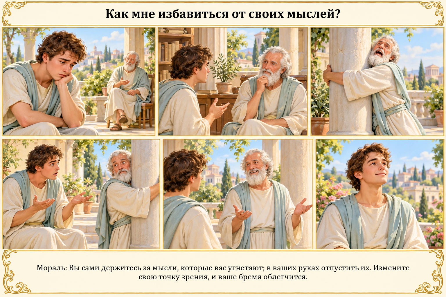 Иллюстрация: Как мне избавиться от своих мыслей?