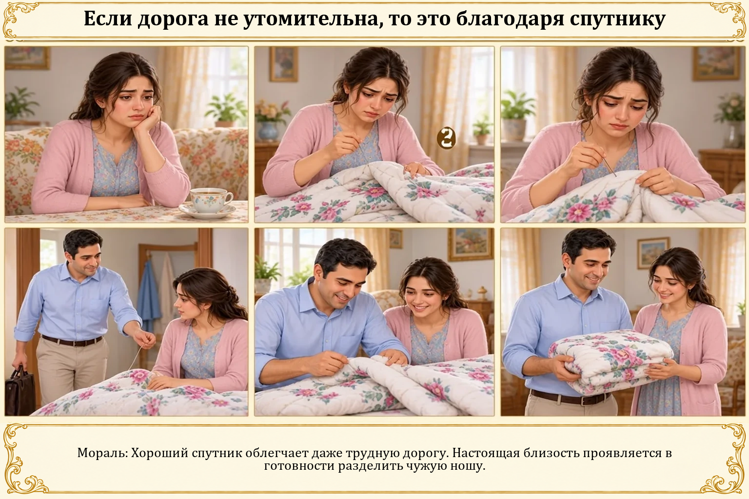Иллюстрация: Если дорога не утомительна, то это благодаря спутнику