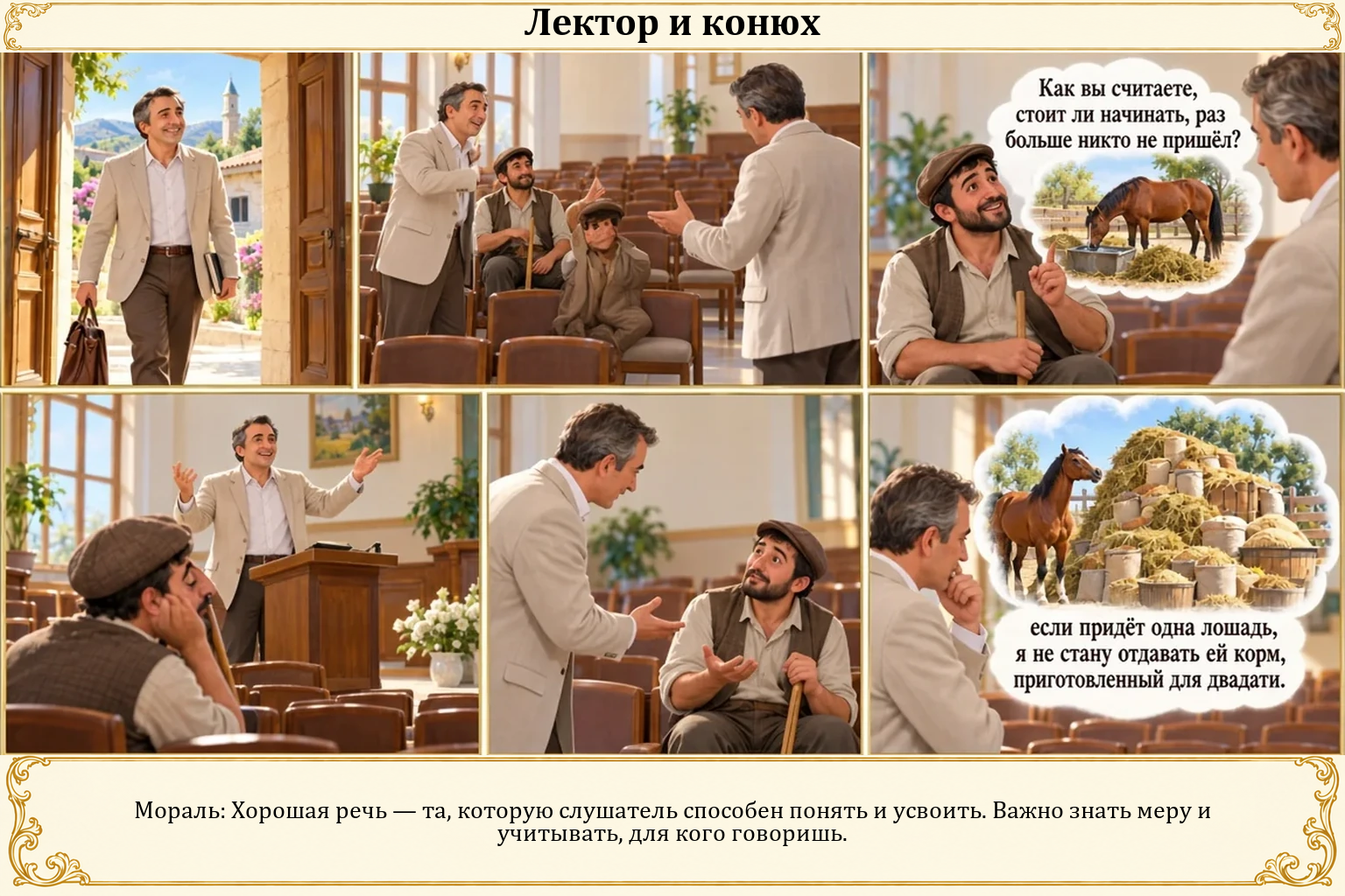 Иллюстрация: Лектор и конюх