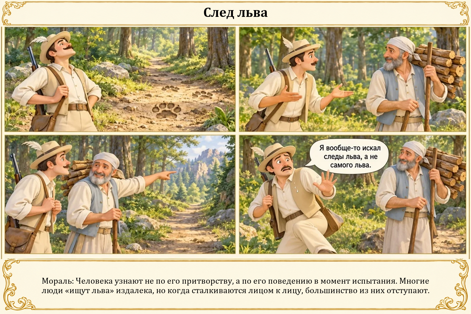 Иллюстрация: След льва