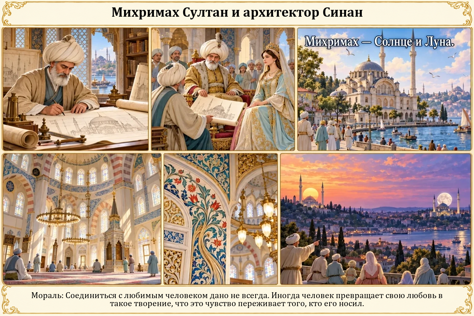 Иллюстрация: Михримах Султан и архитектор Синан