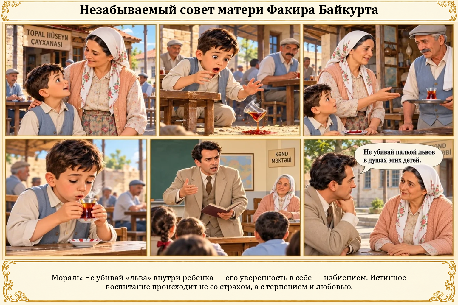 Иллюстрация: Незабываемый совет матери Факира Байкурта