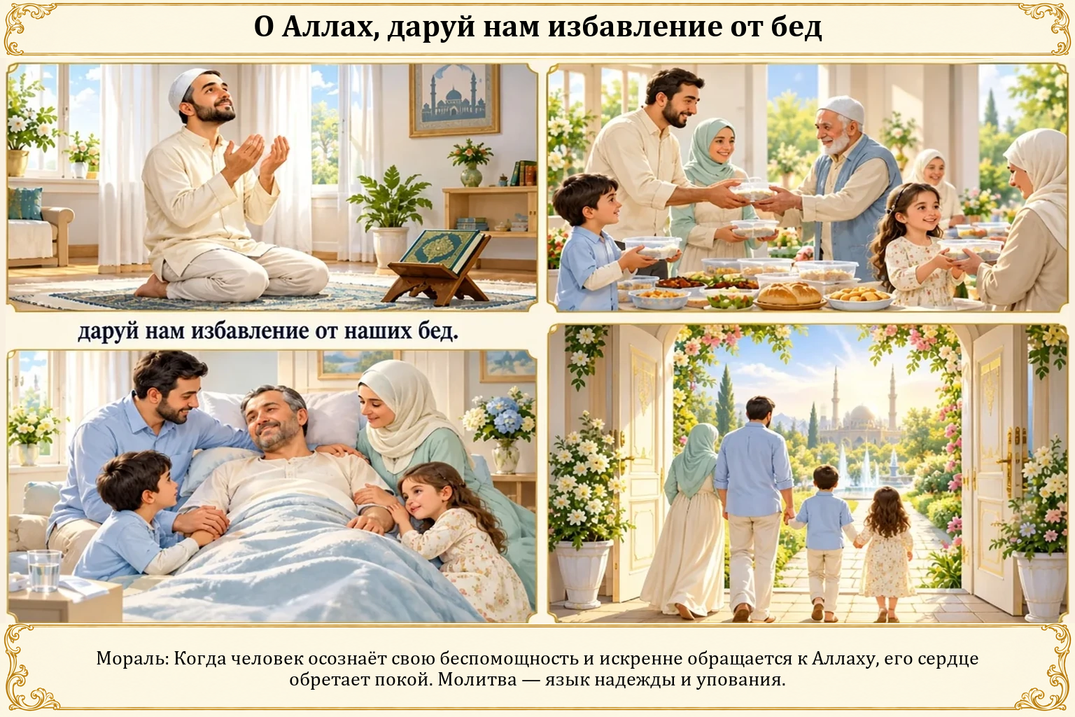 Иллюстрация: О Аллах, найди решение наших проблем.