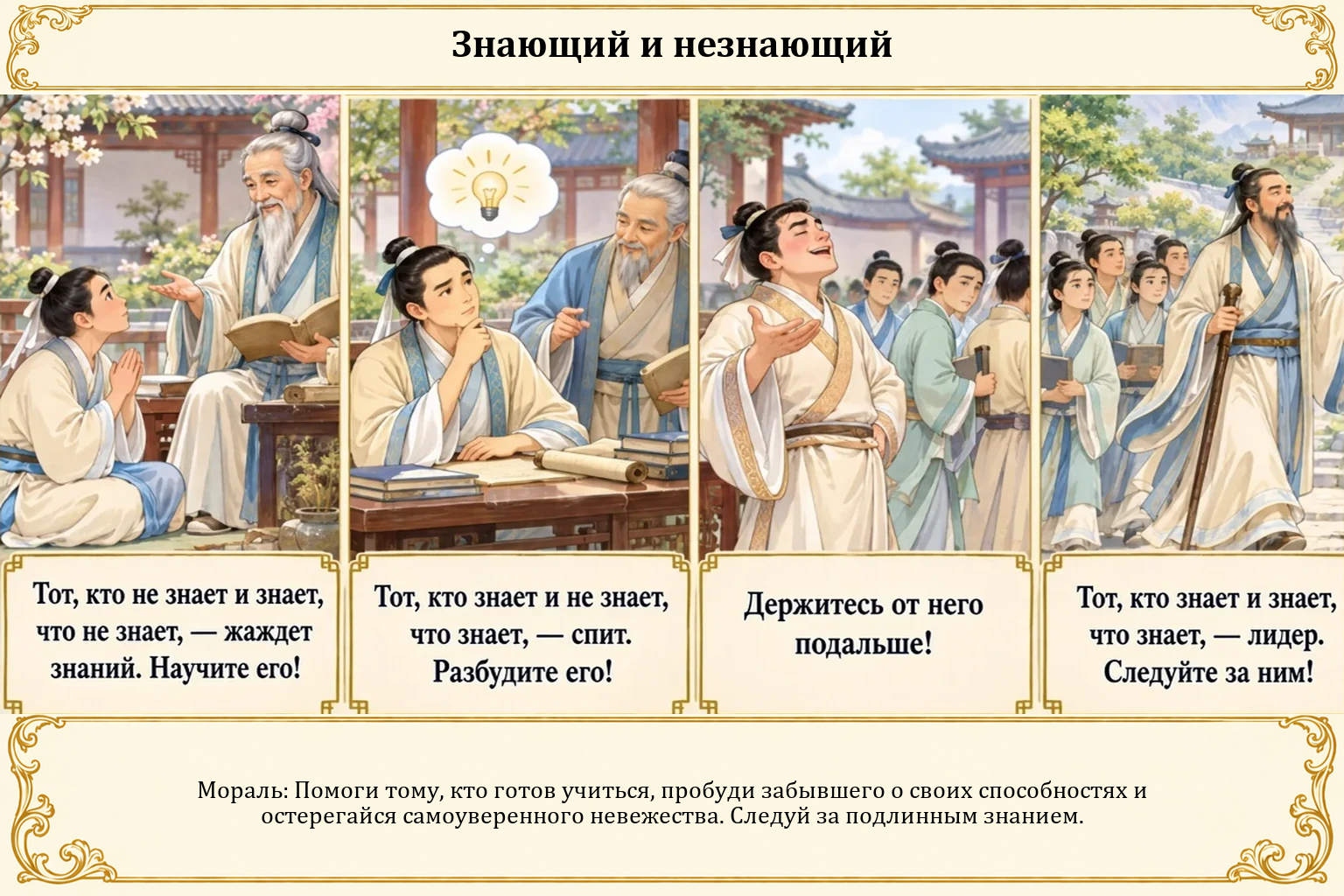 Иллюстрация: Знающий и незнающий