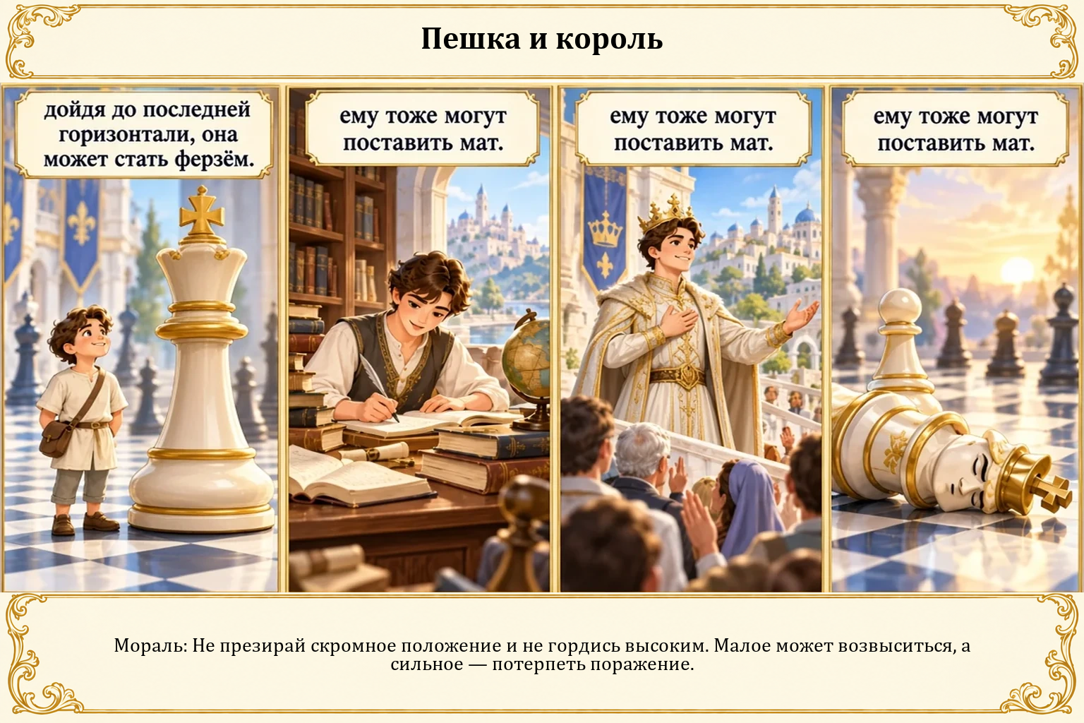Иллюстрация: Пешка и король