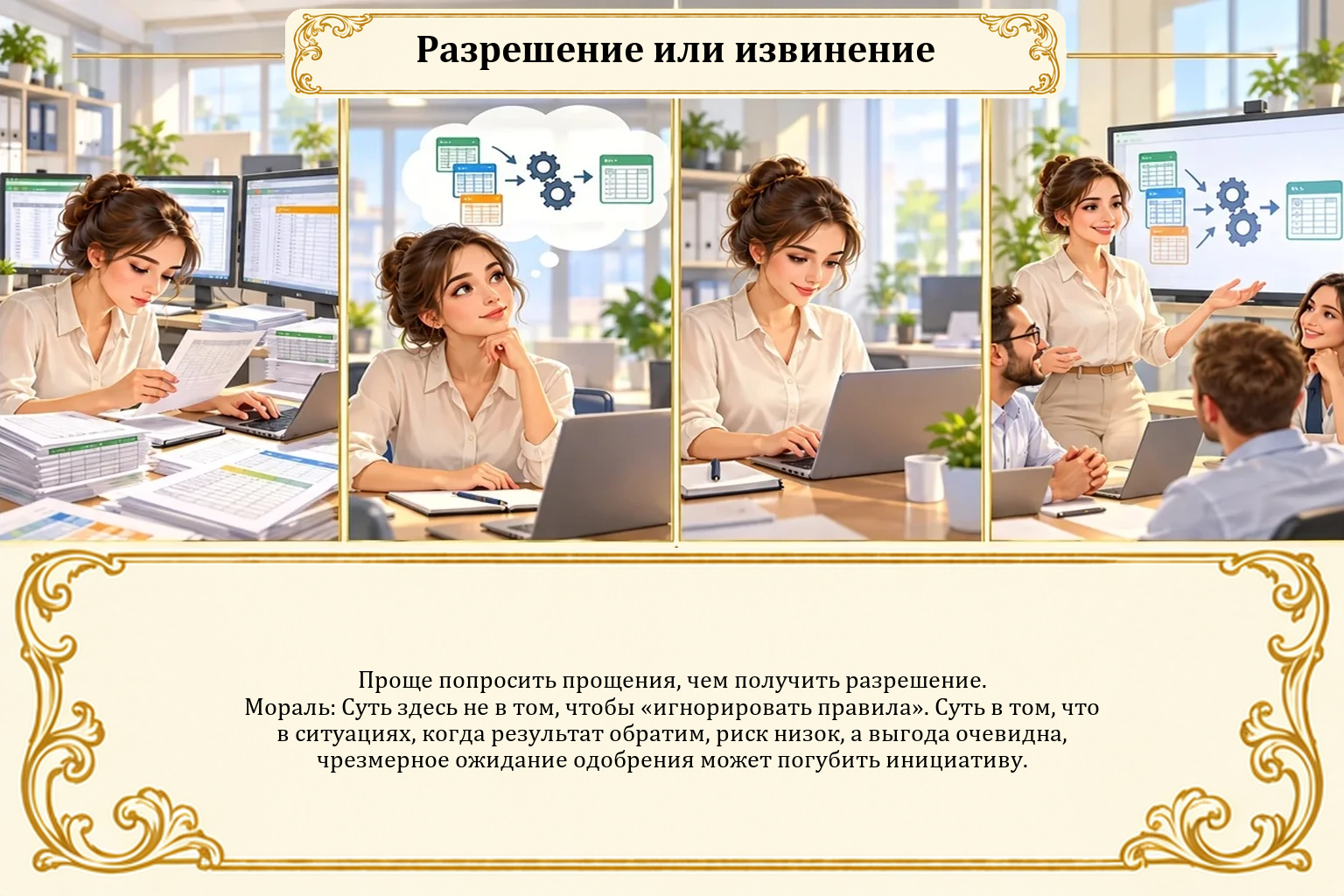 Иллюстрация: Разрешение или извинение