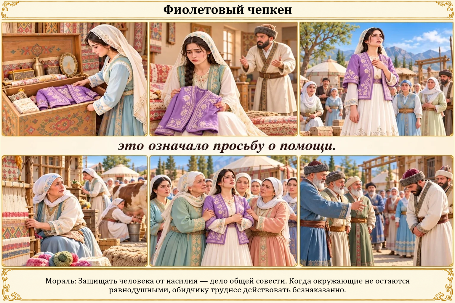 Иллюстрация: Фиолетовый чепкен