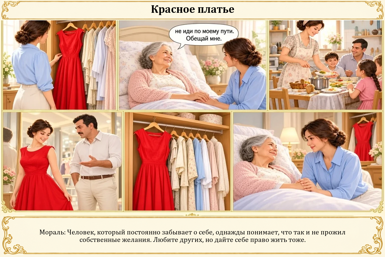 Иллюстрация: Красное платье
