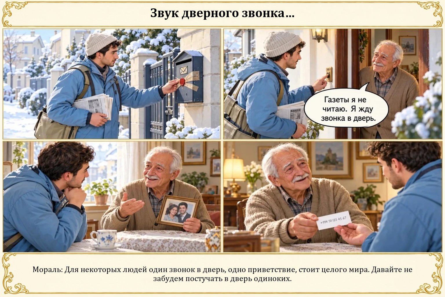 Иллюстрация: Звук дверного звонка…