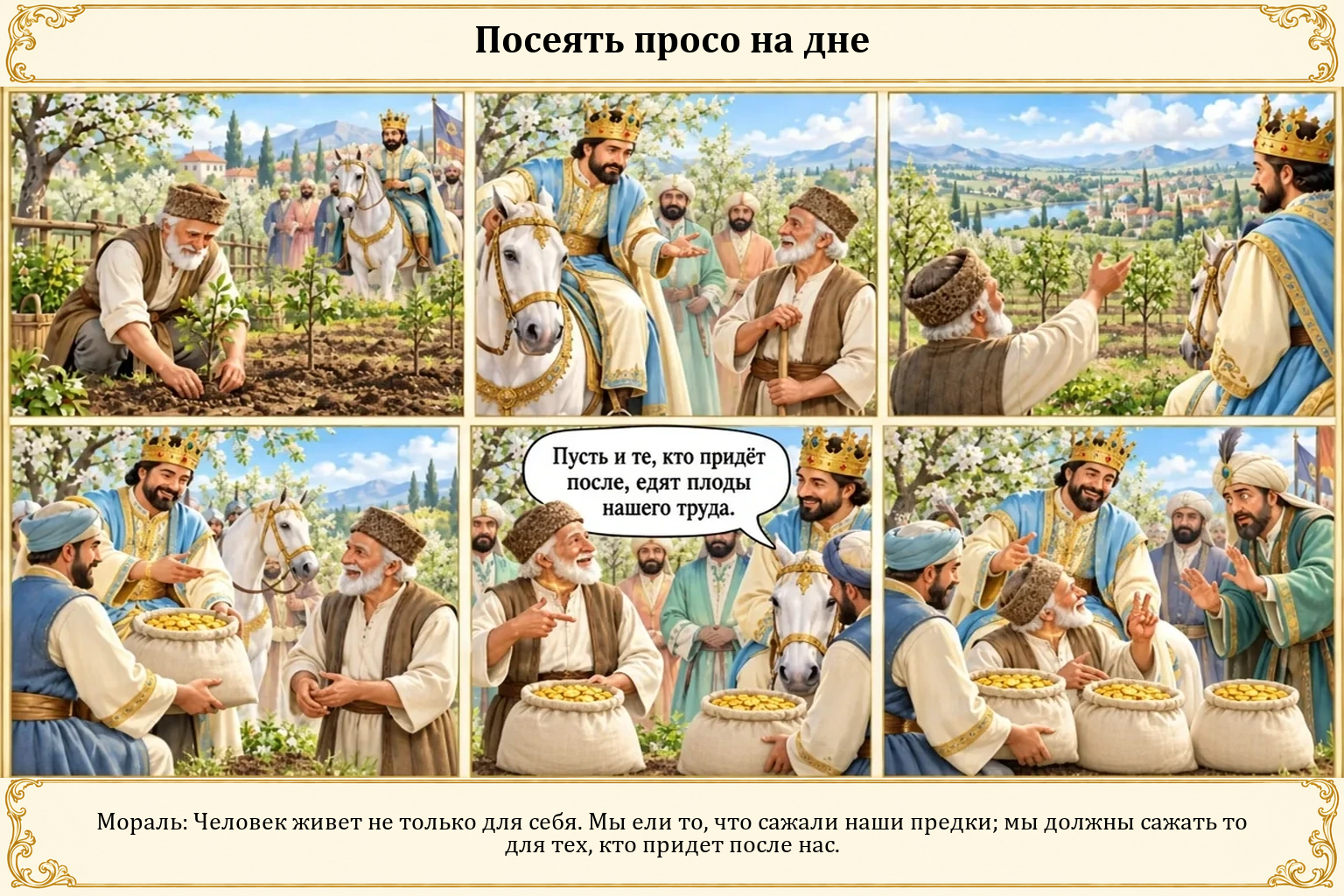 Иллюстрация: Посеять просо на дне