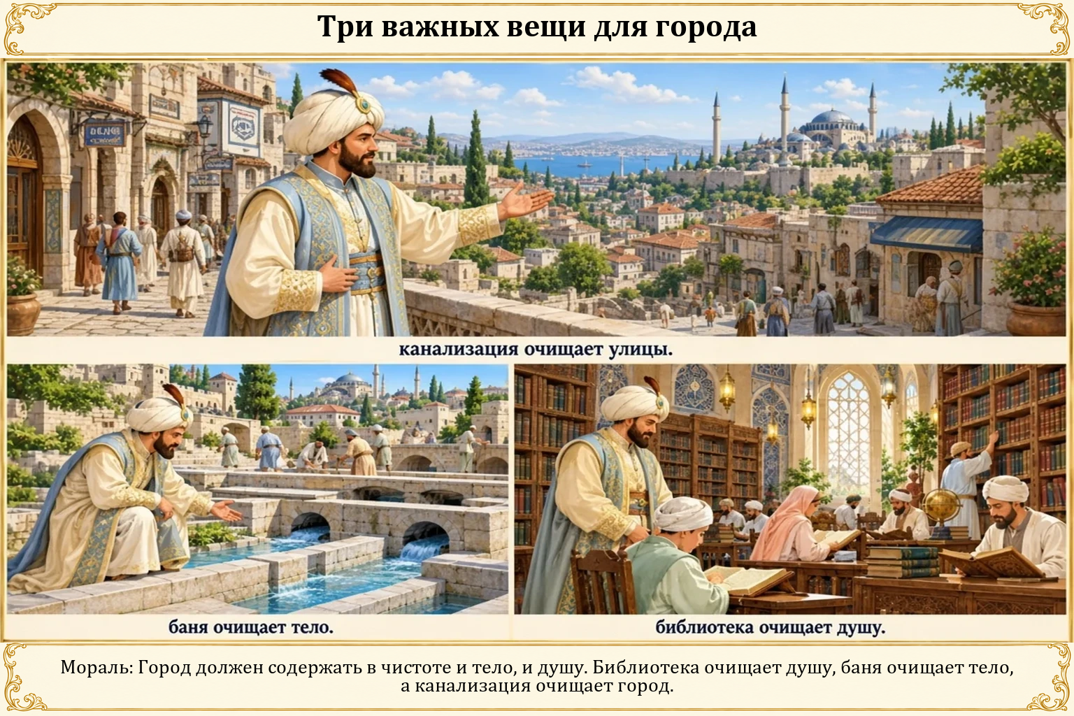 Иллюстрация: Три важных вещи для города