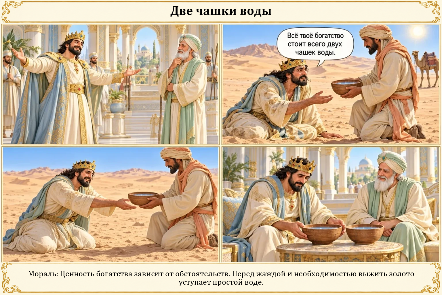 Иллюстрация: Две чашки воды