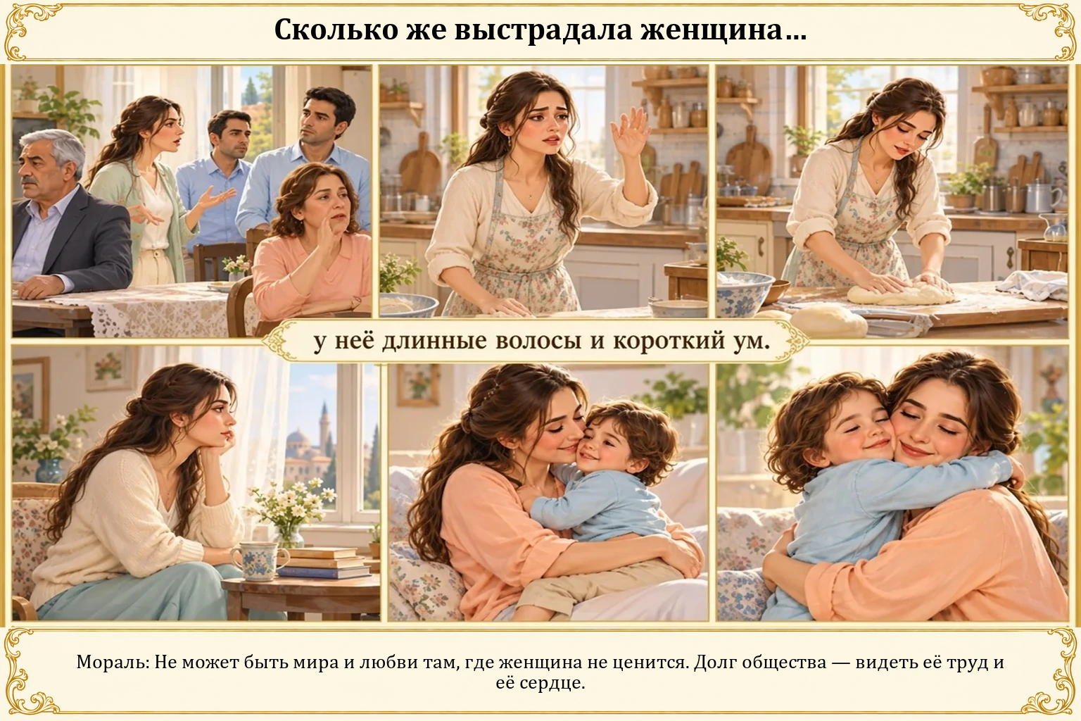 Иллюстрация: Сколько же выстрадала женщина…