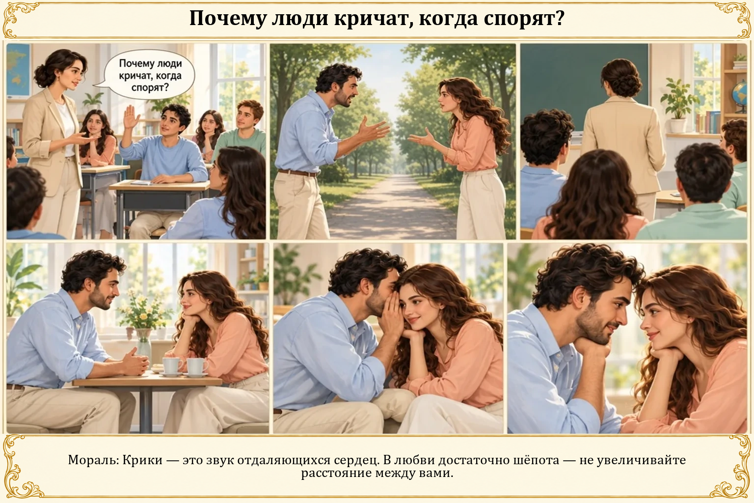 Иллюстрация: Почему люди кричат, когда спорят?
