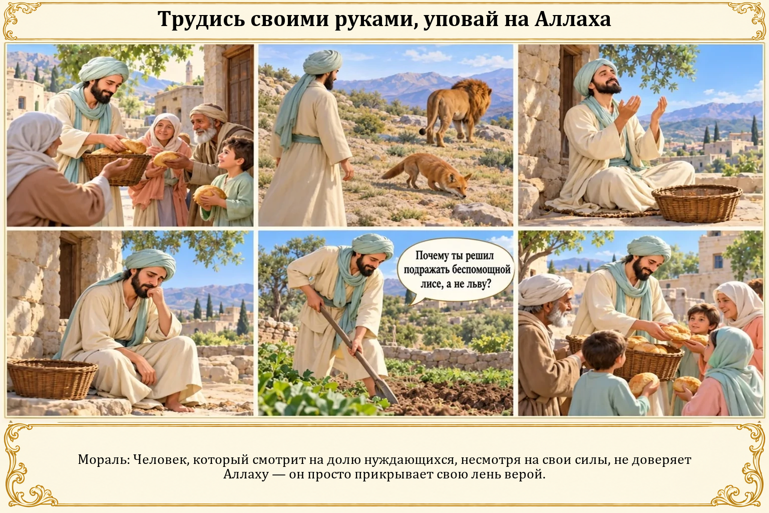 Иллюстрация: Трудись своими руками, уповай на Аллаха